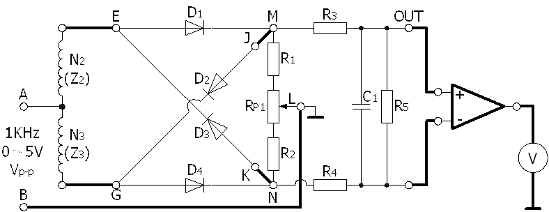 自感式差動變壓器的特性實驗(圖1)