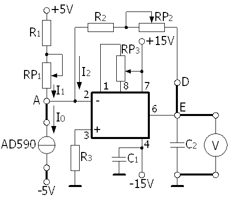 溫度傳感器及溫度控制實驗(AD590)(圖2)